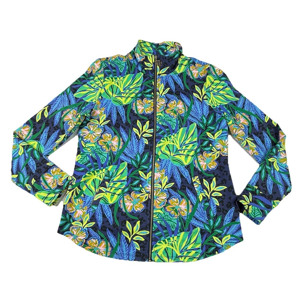 Lilly Pulitzer Leona UPF 50+ Zip Up The Hottest Spot Women's Small